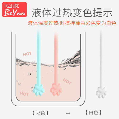 婴儿奶粉搅拌器搅奶棒咖啡蜂蜜搅拌棒冲调搅奶测感温棒不结块神器 - 图1