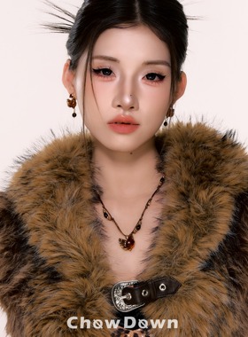 CHOWDOWN半面狐毛衣链