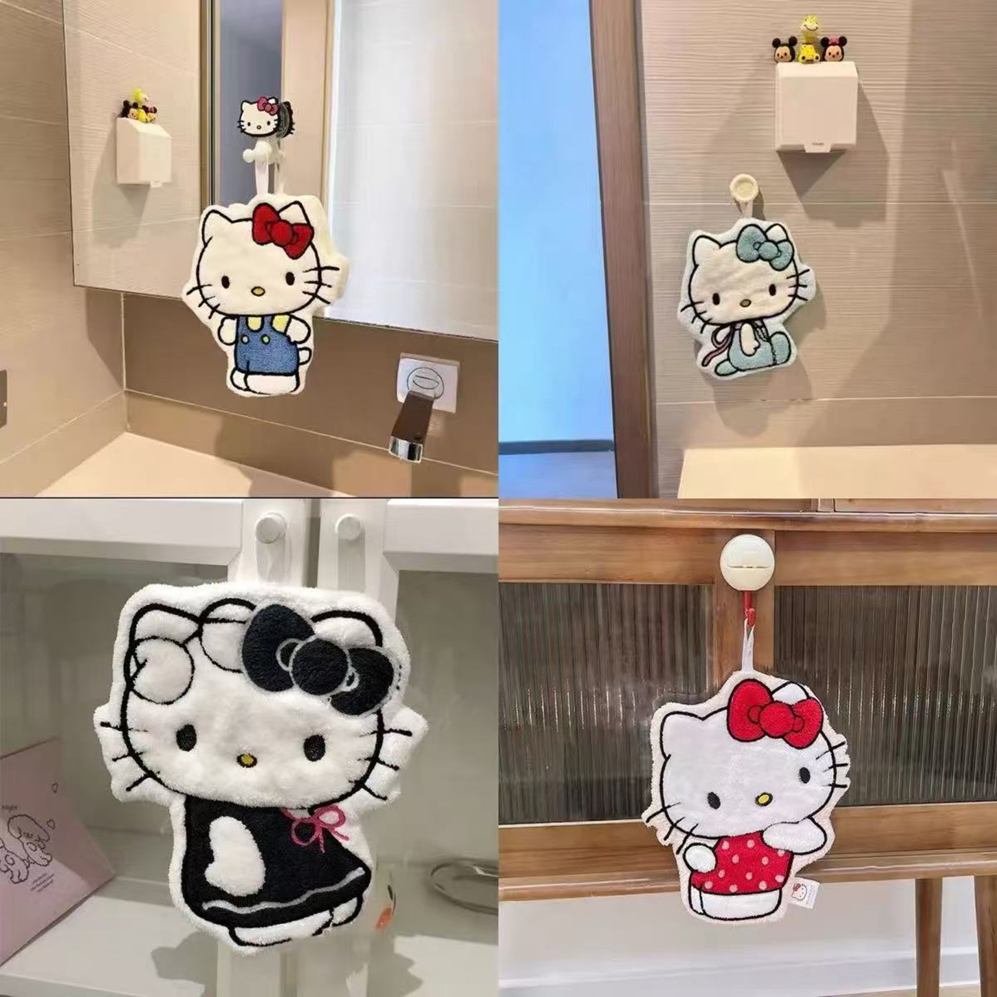 hellokitty可爱擦手巾挂式毛巾卫生间厨房浴室超强吸水加厚高颜值,淘宝优惠券,粉丝福利购,淘宝优惠卷