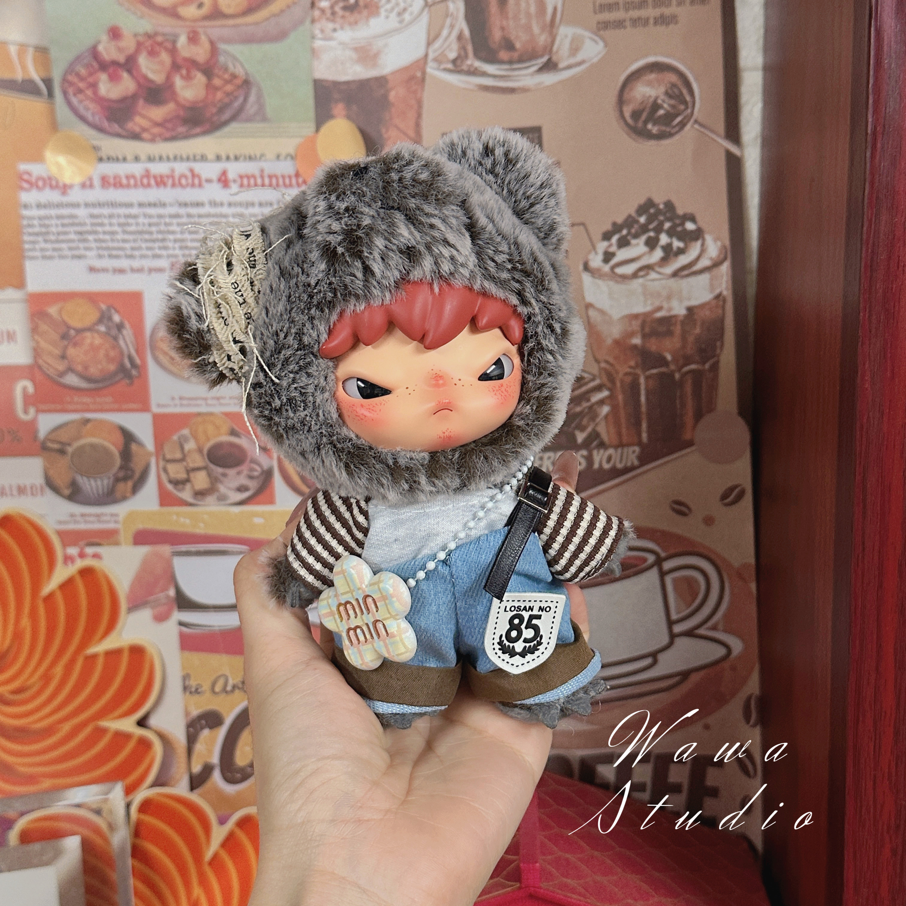 仅娃衣)小野公路日志可爱娃搪毛绒公仔棕系换装娃衣可爱英伦着替,淘宝优惠券,粉丝福利购,淘宝优惠卷