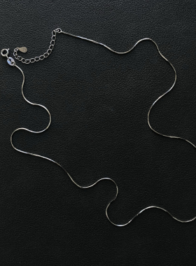 GuangYu925纯银项链男女细蛇骨链简约百搭银链素链锁骨链高级感