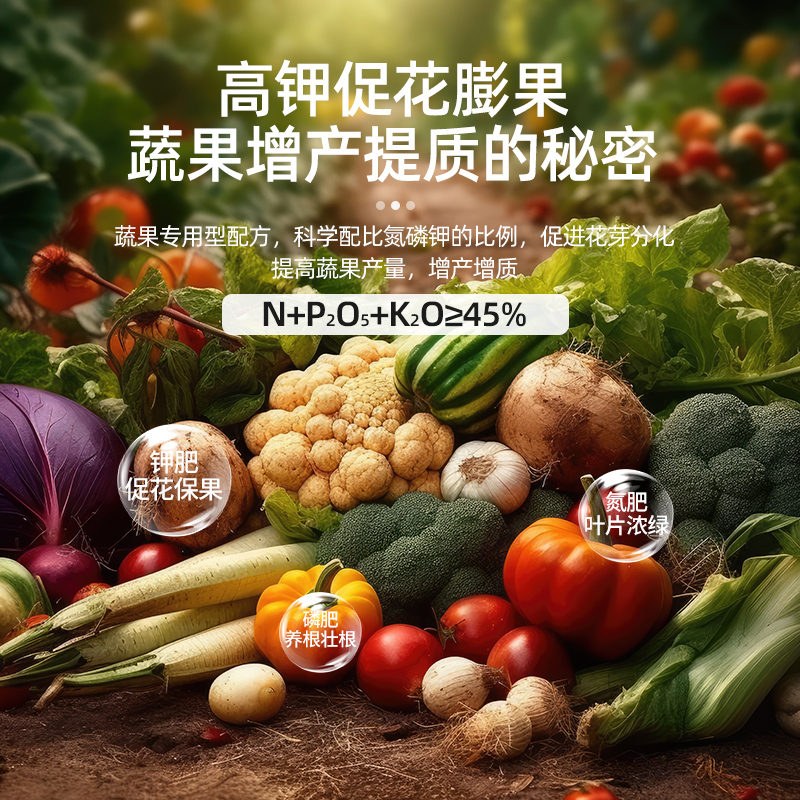 复合肥蔬菜农用种菜果树专用化肥料氮磷钾养花卉盆栽通用型有机肥-图1