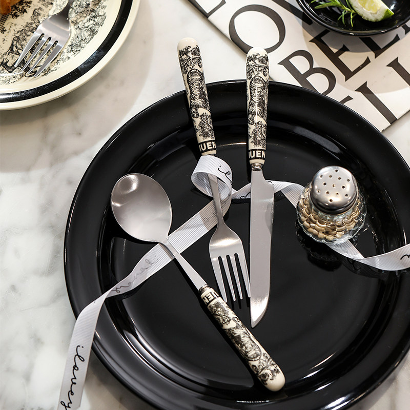 漫时光法式复古西餐餐具套装牛排专用刀叉勺三件套不锈钢轻奢高级,淘宝优惠券,粉丝福利购,淘宝优惠卷