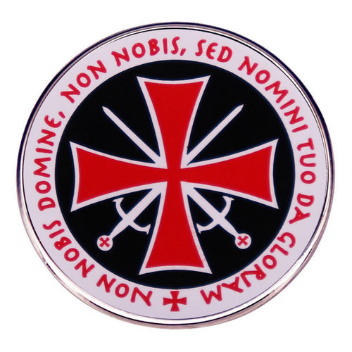 Knights Templar圣殿骑士胸针神庙骑士团十字勋章别针金属徽章 - 图0