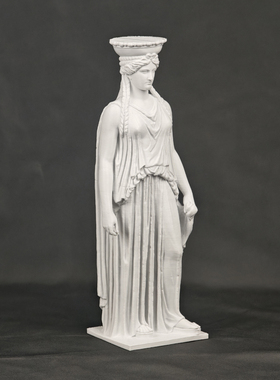 希腊神庙女像柱3D打印雕塑居家装饰桌面酒柜摆件美术绘画摄影道具