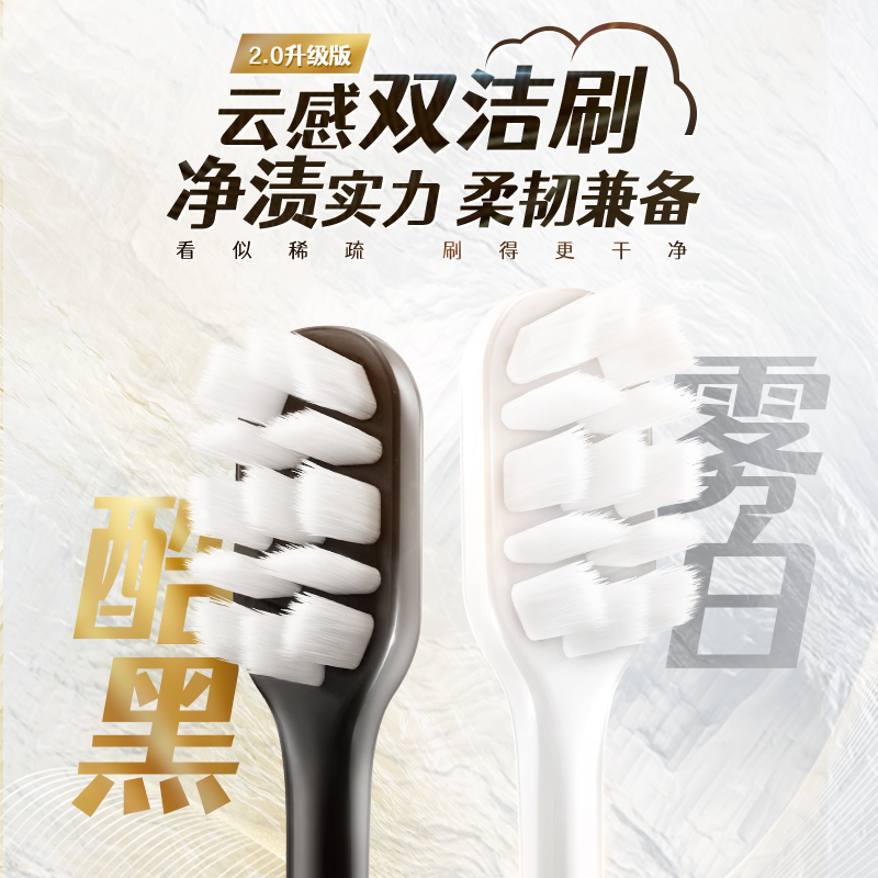 nvr万毛软毛牙刷超细家庭装家用宽头护龈牙龈敏感牙刷情侣款