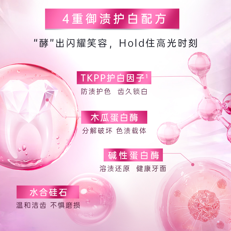 NVR上扬酵素美白牙膏去黄去渍洁白清新口气亮白牙齿成人男女正品