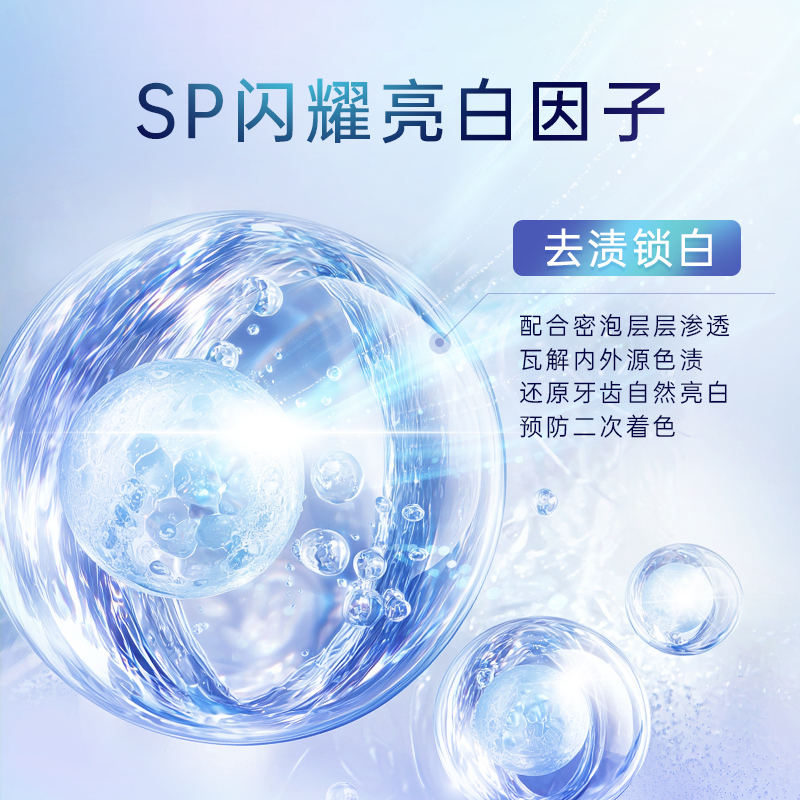 NVR上扬泡感白牙膏美白酵素清新口气益生元氨基酸绵密泡沫去黄渍