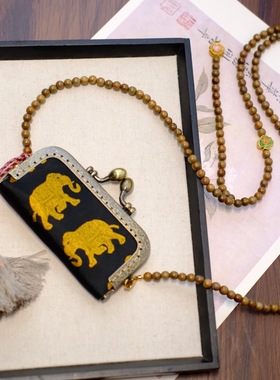 国风超美可斜挎背背链宋锦包包装饰手机链多戴项链国风装饰