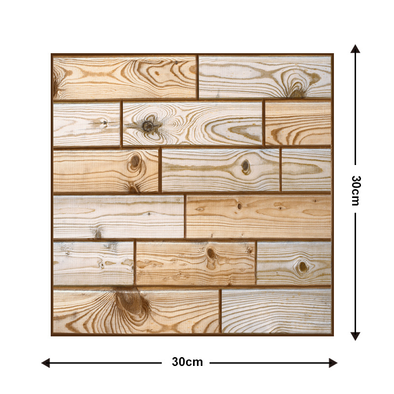 墙纸自粘3d立体复古多款式砖块墙贴墙面翻新泡沫墙贴贴纸 - 图1