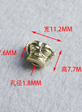 藏银合金三星堆金面隔珠串珠配饰