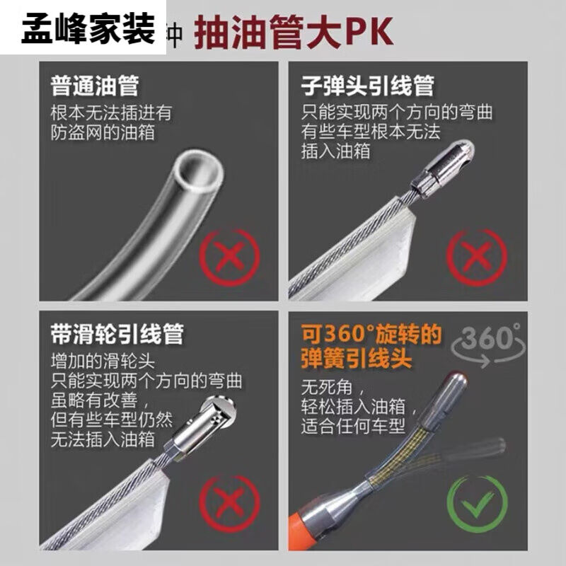 丹斯提尼汽车抽油器手动电动抽油泵抽油神器自吸型防盗网引线管油 - 图2