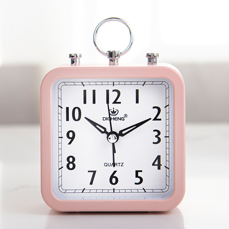 北欧风简约小闹钟糖果色可挂墙面创意静音扫秒学生用上班族用时钟,淘宝优惠券,粉丝福利购,淘宝优惠卷