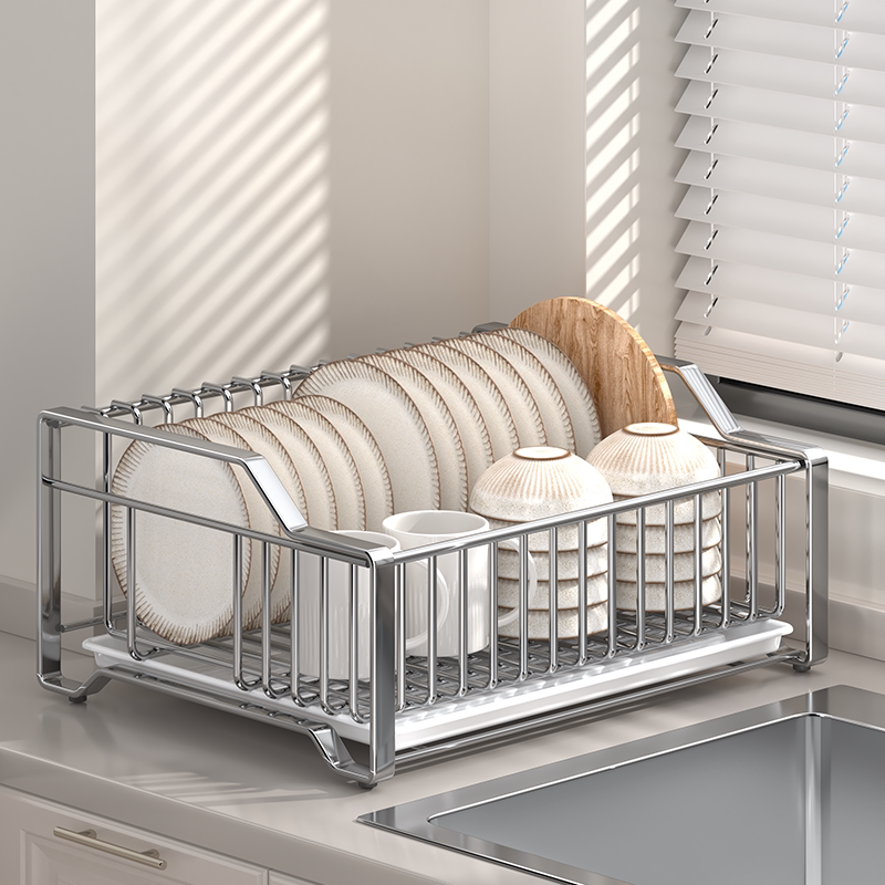 碗碟收纳架不锈钢碗架碗盘沥水架篮厨房家用放碗筷碟子盘子置物架