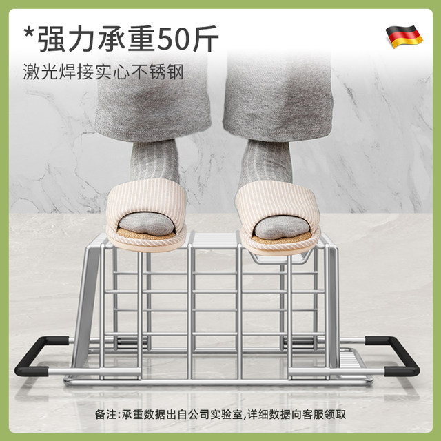 Large load-bearing retractable stainless steel drain rack