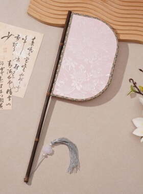 原创清冷风节节高升竹叶长柄刀扇