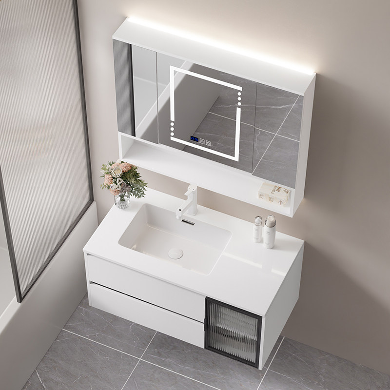 法安思折叠风水镜储物智能洗手盆柜 法安思卡威德朗浴室柜组合