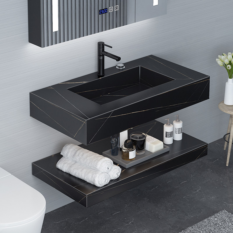 法安思岩板一体盆洗漱台轻奢柜 法安思卡威德朗浴室柜组合