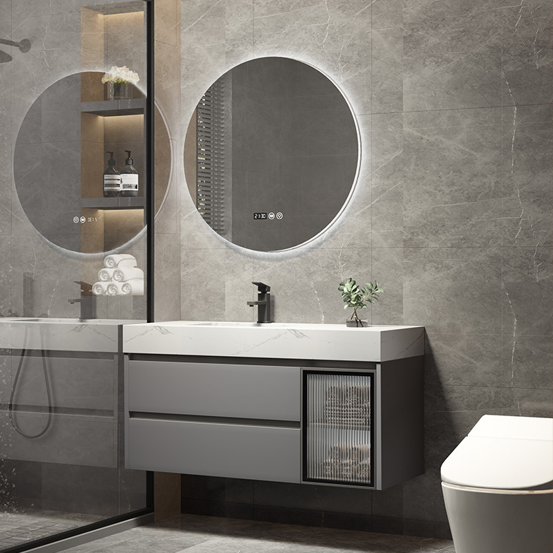 法安思定制2021新款岩板洗手盆柜 法安思卡威德朗浴室柜组合