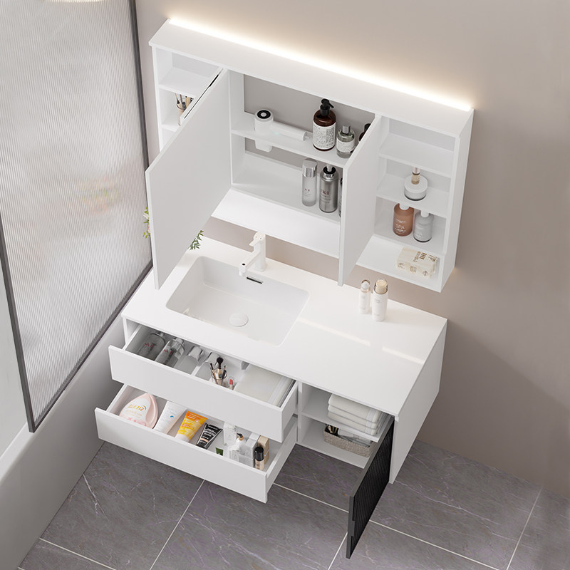 法安思折叠风水镜储物智能洗手盆柜 法安思卡威德朗浴室柜组合