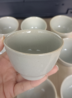 竹篮子手提蓝禅堂茶篮老陶茶杯手工编织蓝主人杯禅堂茶杯支持贴字