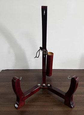 7寸/8寸牛皮鼓折叠三脚架中号铃鼓架寺院法器扁鼓鼓架牛皮鼓摆件