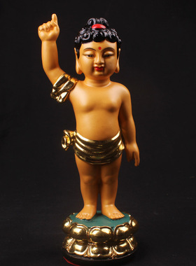 太子佛镀金佛像释迦摩尼佛佛主佛像浴佛节九龙浴佛盆包邮