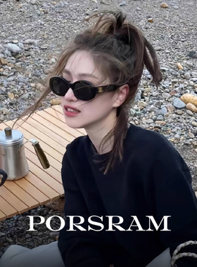 CL复古猫眼墨镜女高级感时尚椭圆