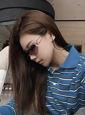 Y2K千禧辣妹显脸小无框镶钻墨镜