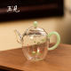 ຈອກຊາແກ້ວ Shi Yujian ມະຫາວິທະຍາໄລປັກກິ່ງປີ 2026 ໃໝ່ ມືທາສີກາຊາຊາທີ່ມີຄວາມຫລູຫລາ mini teapot ຫມໍ້ດຽວສໍາລັບຄົນຫນຶ່ງ