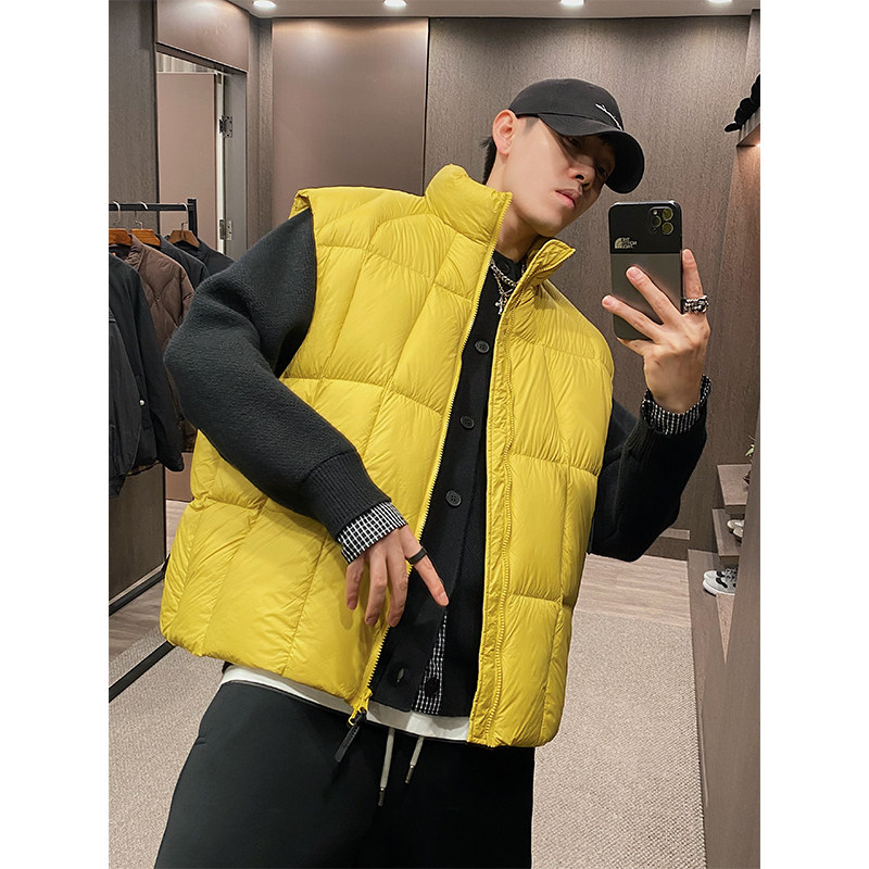 MXD UGLY立体90白鸭绒肌肉立领羽绒服马甲男士冬季潮牌面包服背心,淘宝优惠券,粉丝福利购,淘宝优惠卷