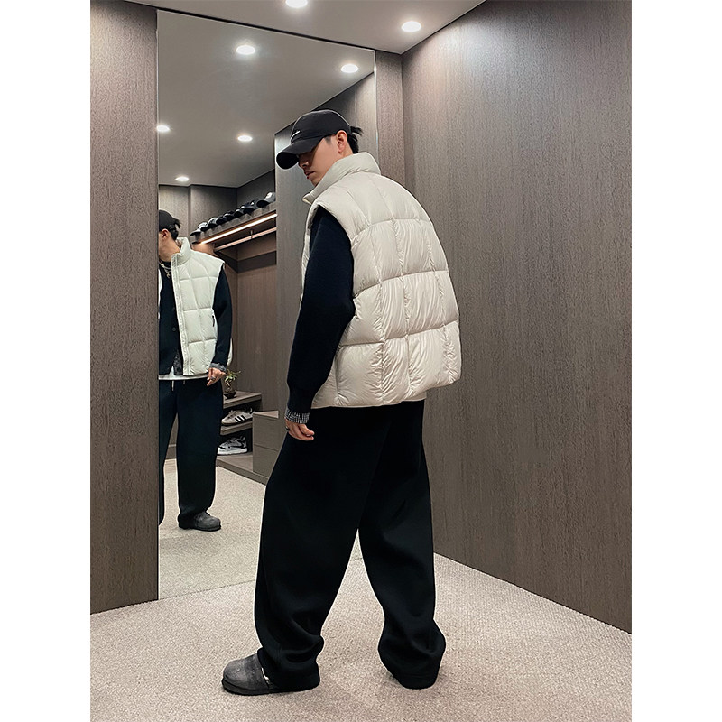 MXD UGLY立体90白鸭绒肌肉立领羽绒服马甲男士冬季潮牌面包服背心,淘宝优惠券,粉丝福利购,淘宝优惠卷