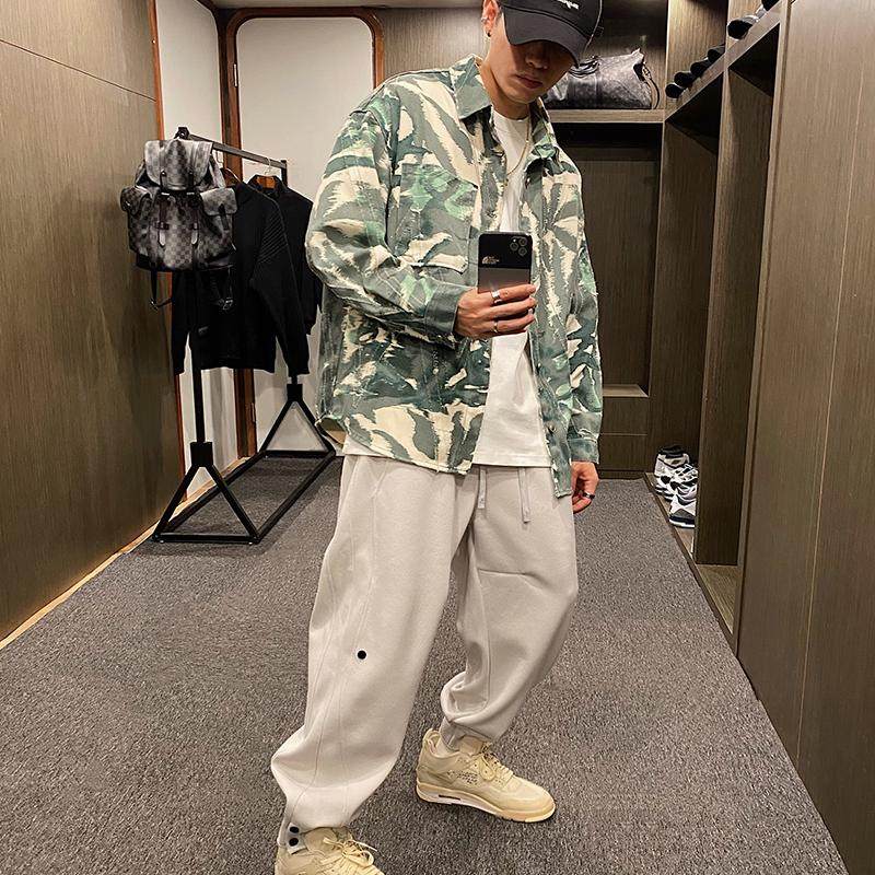 MXD UGLY美式休闲设计感二粒扣束脚弯刀裤松紧腰抽绳运动宽松卫裤,淘宝优惠券,粉丝福利购,淘宝优惠卷