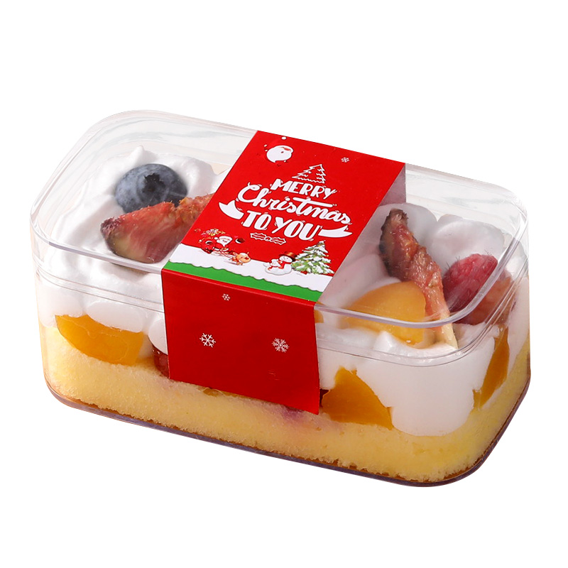 圣诞节水果蛋糕千层盒子一次性透明提拉米苏便当蛋糕包装盒塑料 - 图3