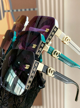 高级感防紫外线墨镜女方形大框圆脸显瘦太阳镜防晒轻奢太阳眼镜潮