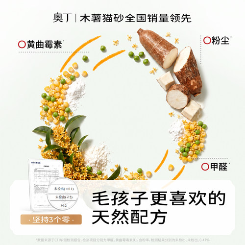 奥丁木薯猫砂植物豆腐砂除臭近无尘混合矿砂成幼猫不粘底防臭猫沙 - 图3