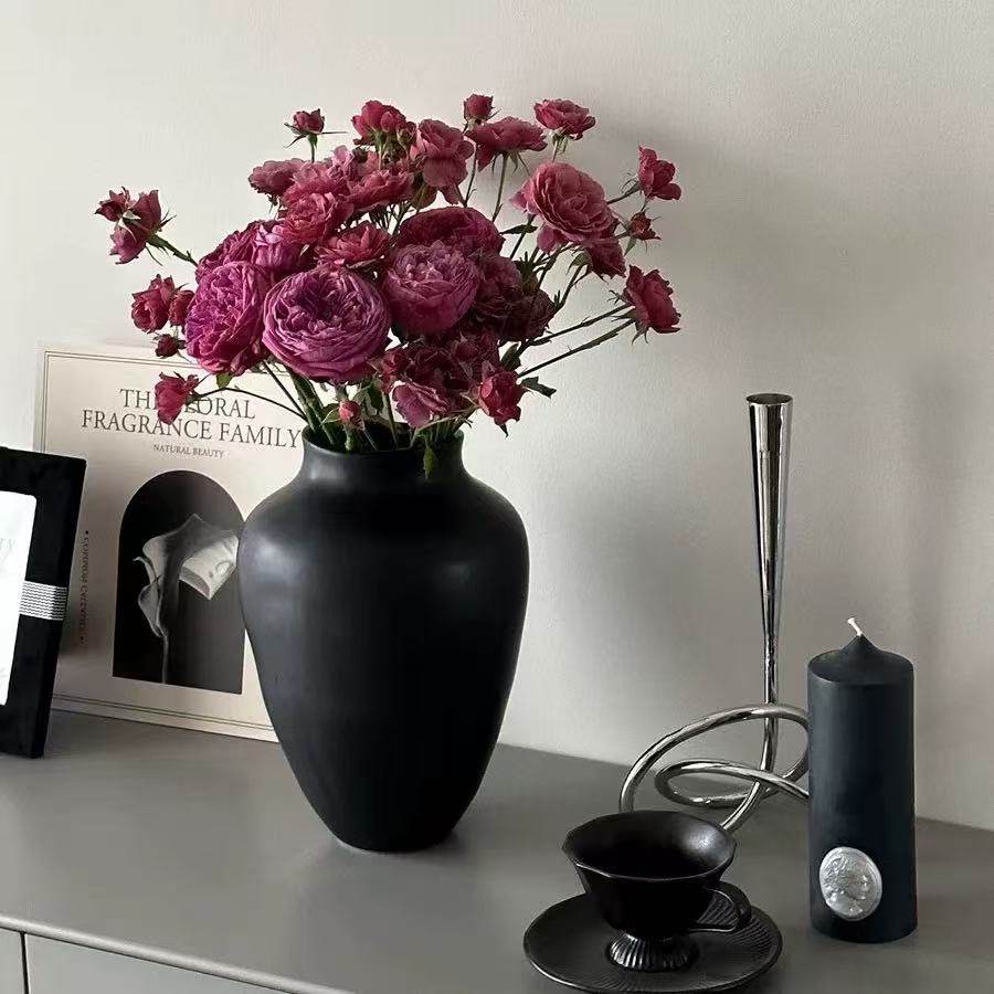 侘寂风复古中式陶瓷花瓶客厅桌面插花干花花器家居装饰品艺术摆件,淘宝优惠券,粉丝福利购,淘宝优惠卷