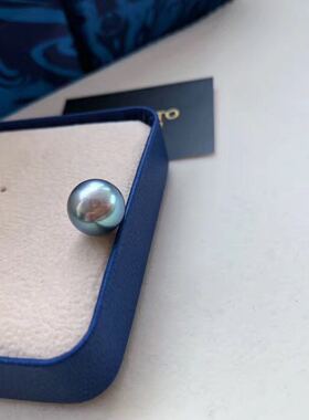 神户珠宝展oceanblue海洋蓝大溪地11.6mm珠层2.1mm日本真科研证书