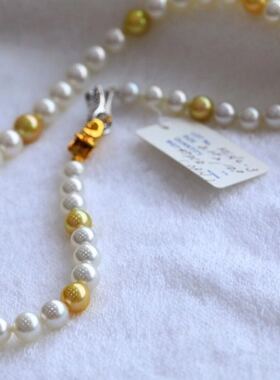 日本香港作品金珠小尺寸极光项链