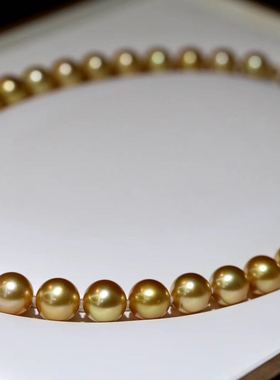 天然菲律宾南洋金珠项链