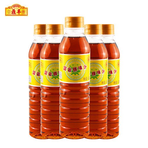 鼎丰宴会鲜味汁430mlX5瓶美味鲜酱油家用厨房炒菜寿司凉拌调味料 - 图2