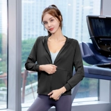 Спортивная одежда для защиты от солнца, быстросохнущая куртка, кардиган для спортзала с молнией для йоги, лонгслив, оверсайз, для бега