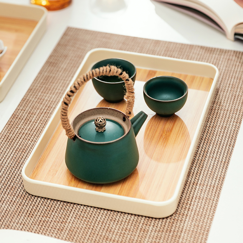 摩登主妇茶具托盘家用放茶杯水杯茶盘日式长方形蛋糕面包上菜盘子-图2