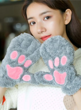 女士学生挂脖熊掌卡通猫爪子