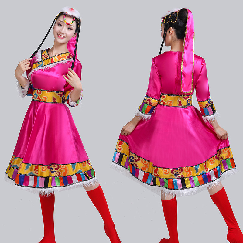 新款藏族舞蹈演出服装少数民族舞台 法缇倩民族服装/舞台装