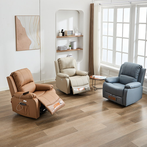 头等太空舱懒人沙发单人多功能电动按摩摇摇躺椅美甲真皮布艺客厅 - 图2