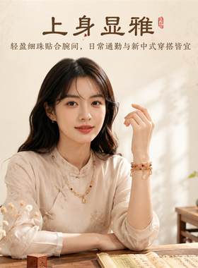 麦玲玲灵机金砂雅韵·暖晶安禧多宝手串项链手链女款2026新款
