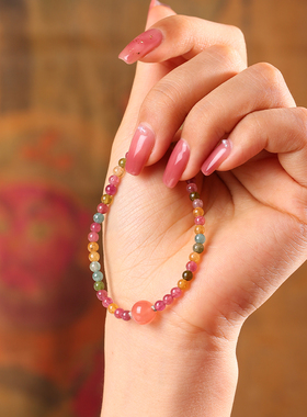 灵机暴金金发晶手链水晶