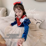 Осенний наряд маленькой принцессы, детское зимнее платье, юбка на девочку, рукава фонарики, 2021 года