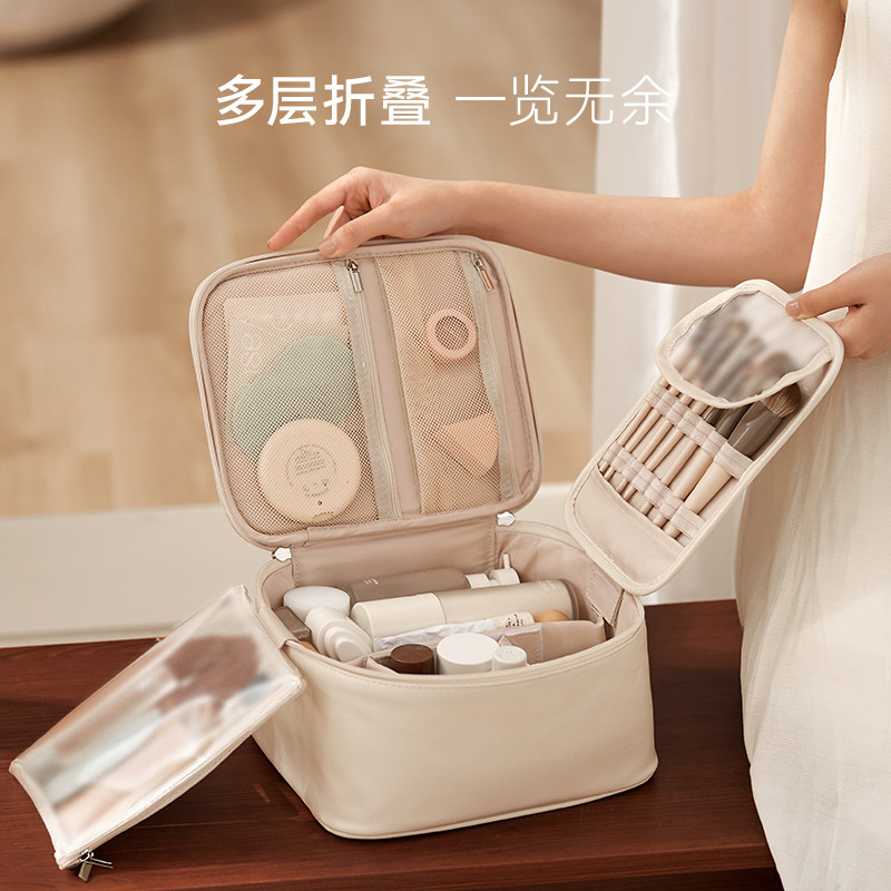 化妆包女2026新款便携化妆箱旅行化妆刷袋大容量化妆品收纳包高端,淘宝优惠券,粉丝福利购,淘宝优惠卷